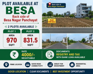 2 PLOTS AVAILABLE FOR SALE AT BESA